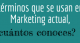 96 términos del marketing actual que deberías dominas ¿los conoces todos?